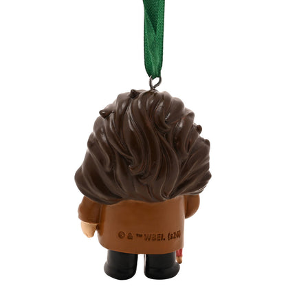 Adorno navideño de Hagrid de Harry Potter con paraguas y cinta verde - 2