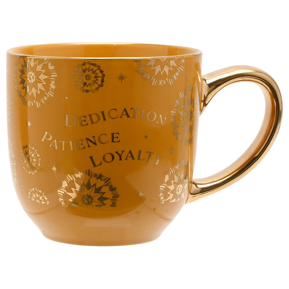 Taza de cerámica Hufflepuff de Harry Potter en tono dorado anaranjado - 2