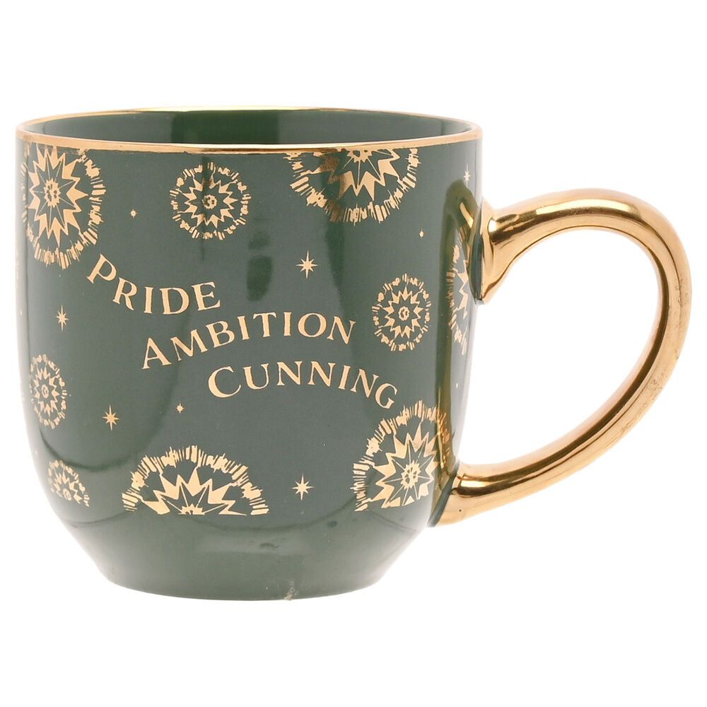 Taza de cerámica Slytherin Harry Potter verde y dorada - 2