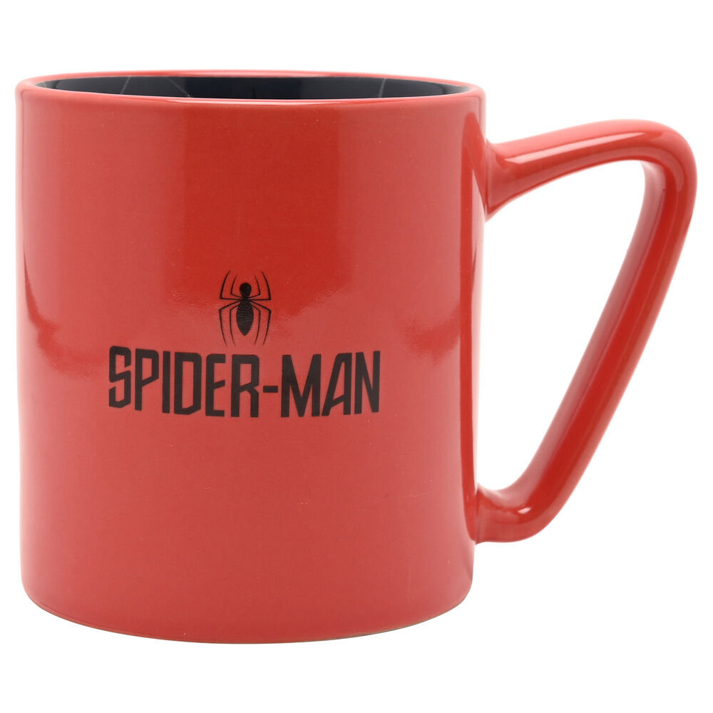 Taza roja de cerámica de Spider-Man Marvel con ilustración del superhéroe - 2