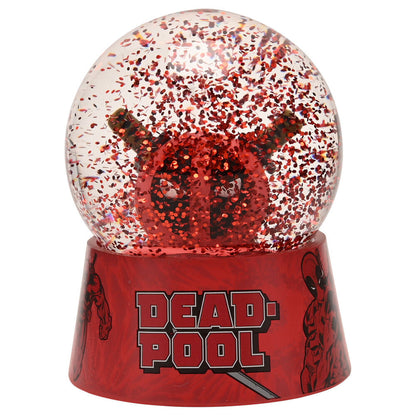 Bola de nieve de Deadpool Marvel con base roja decorada - 2
