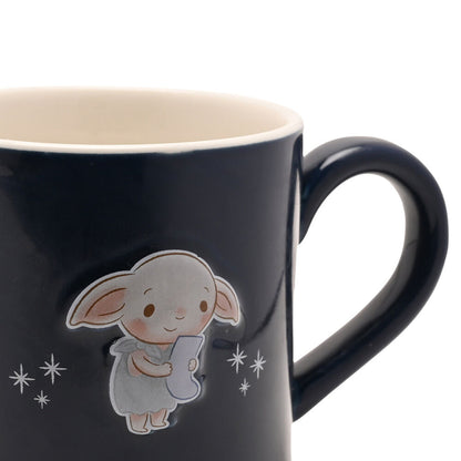 Taza azul marino de cerámica con Dobby de Harry Potter en relieve - 3