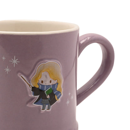 Taza malva de cerámica con Luna Lovegood en relieve - 3