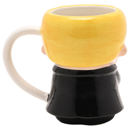 Taza 3D de cerámica de Draco Malfoy con túnica negra y corbata verde - 3