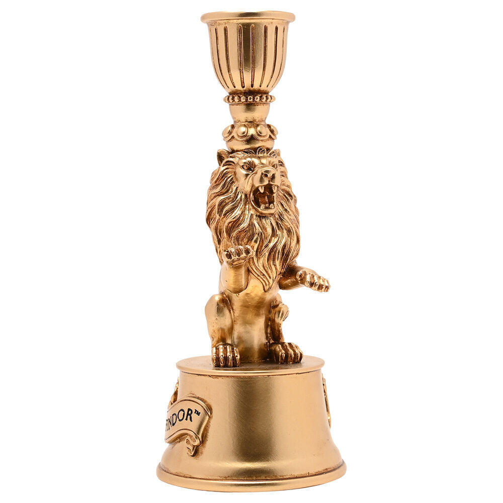 Portavelas 3D dorado con león de Gryffindor de Harry Potter - 3