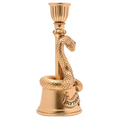 Portavelas 3D dorado con serpiente de Slytherin - 3
