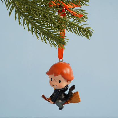 Adorno navideño de Ron de Harry Potter montado en una escoba - 3