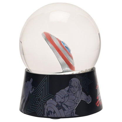 Bola de nieve de Capitán América con escudo y base decorada Marvel - 3