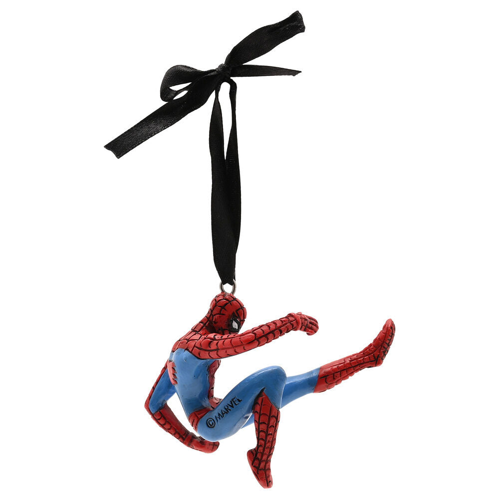 Adorno navideño de Spider-Man Marvel en resina con cinta negra - 3