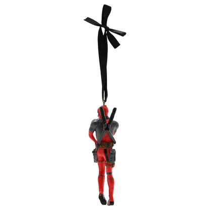 Adorno navideño de Deadpool Marvel de resina con cinta negra - 3