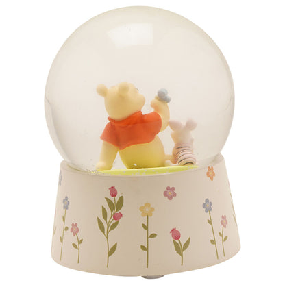 Bola de nieve Disney de Winnie the Pooh y Piglet con base floral - 3