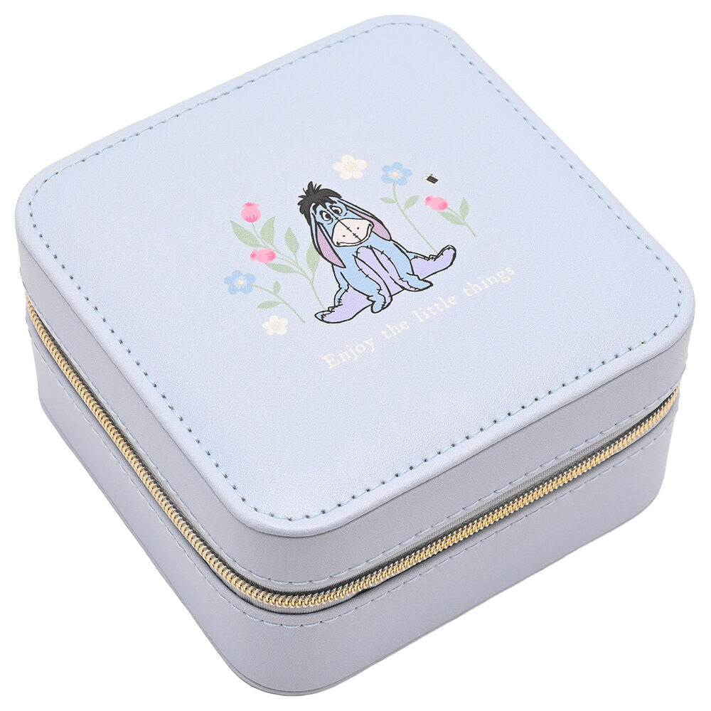 Joyero azul claro de Igor de Winnie the Pooh con bordado floral - 3