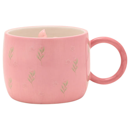 Taza rosa de cerámica con Piglet 3D de Disney en el interior - 3