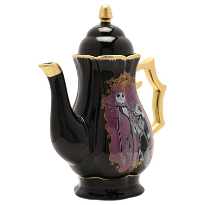 Tetera negra de cerámica de Pesadilla Antes de Navidad con Jack y Sally - 3