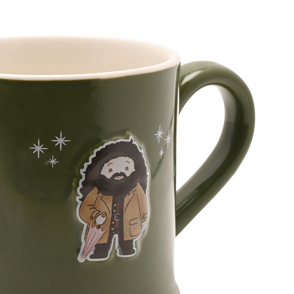 Taza verde de cerámica de Hagrid de Harry Potter con relieve - 4