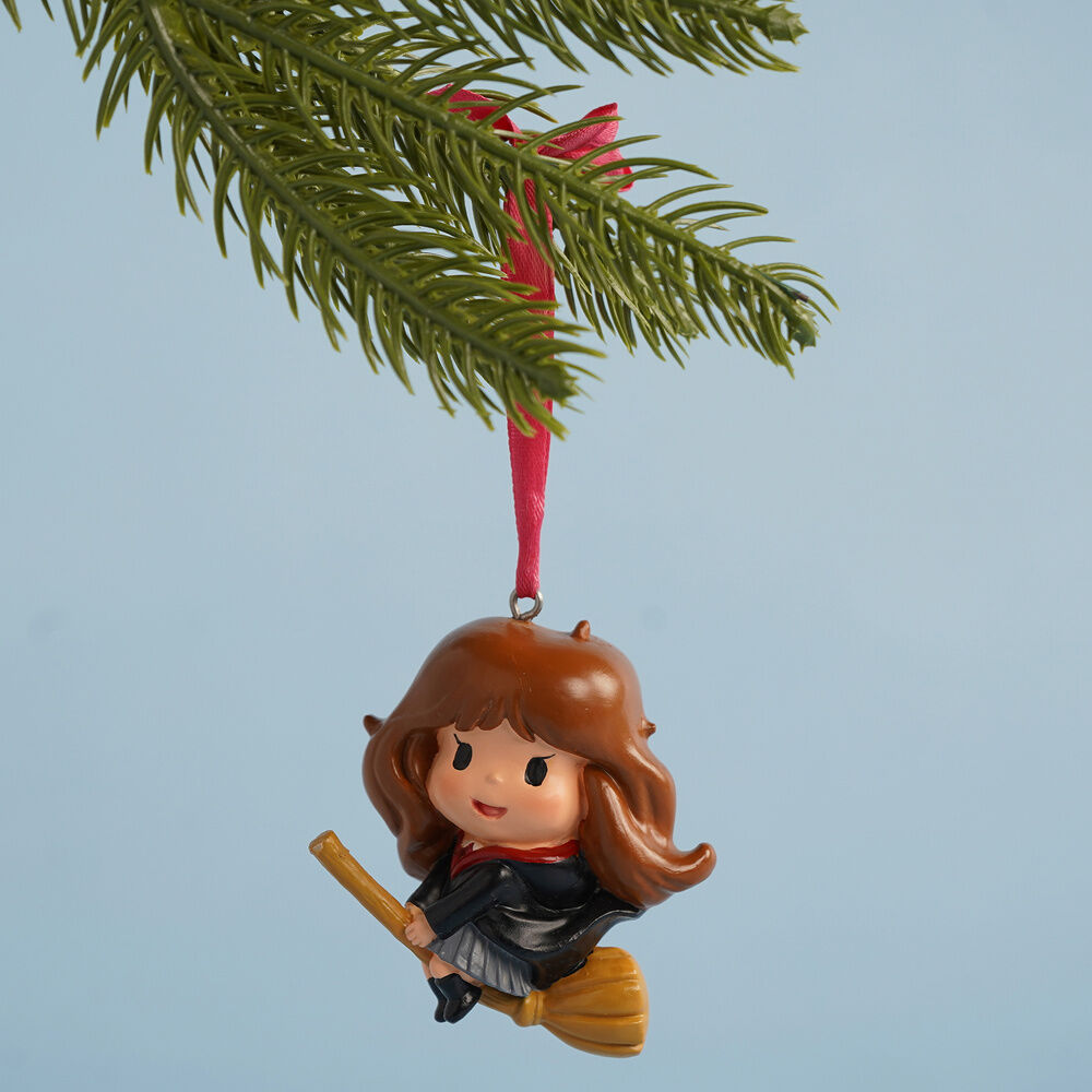 Adorno navideño de Hermione de Harry Potter sobre una escoba - 4