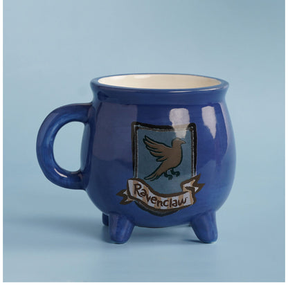 Taza caldero azul de cerámica con escudo de Ravenclaw - 4