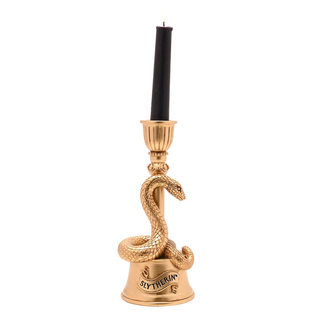 Portavelas 3D dorado con serpiente de Slytherin - 4