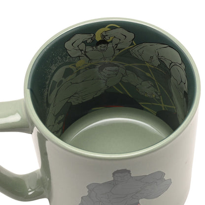 Taza de cerámica verde de Hulk Marvel con asa e ilustración frontal - 4