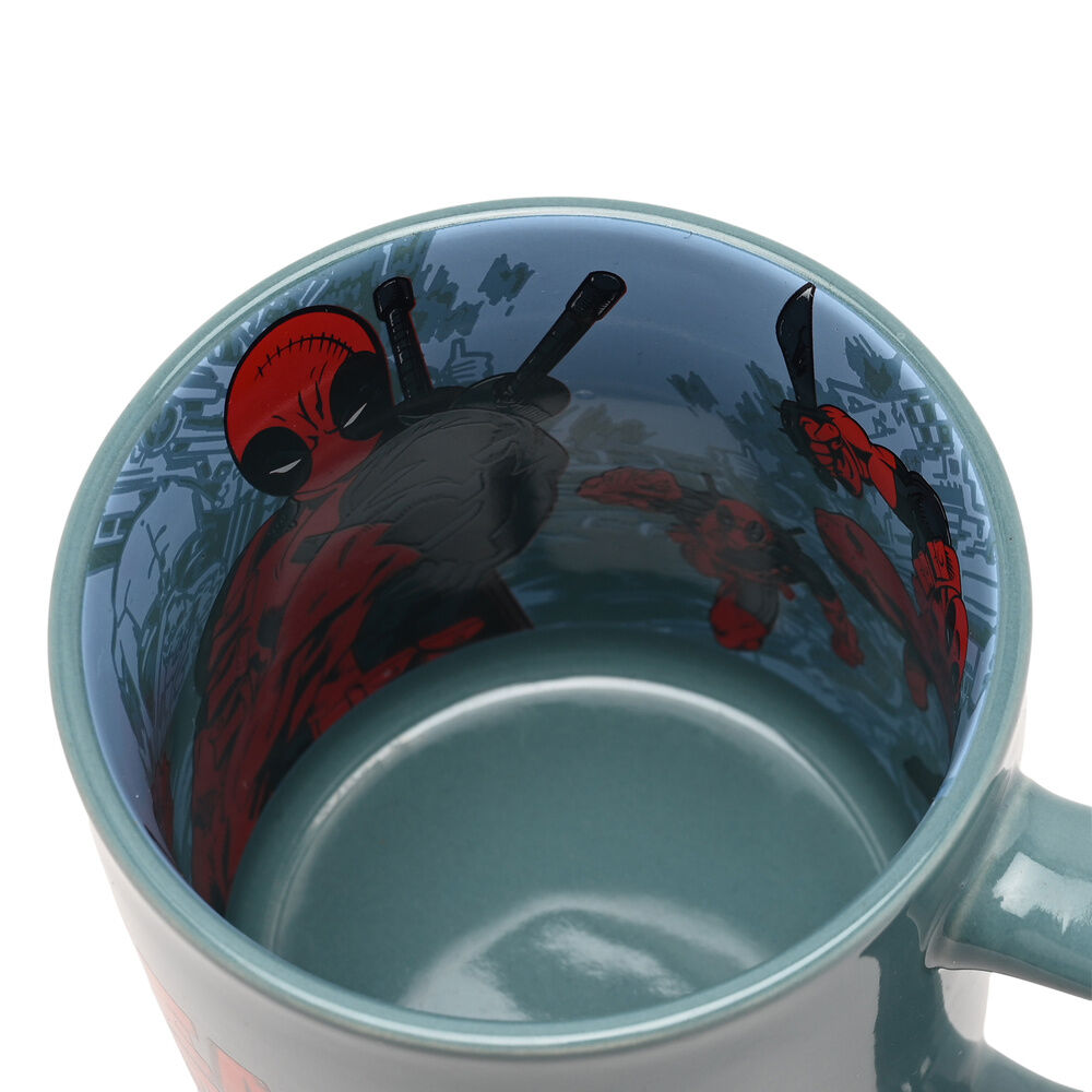 Taza de cerámica Deadpool Marvel de 500 ml con ilustración sobre una diana - 4