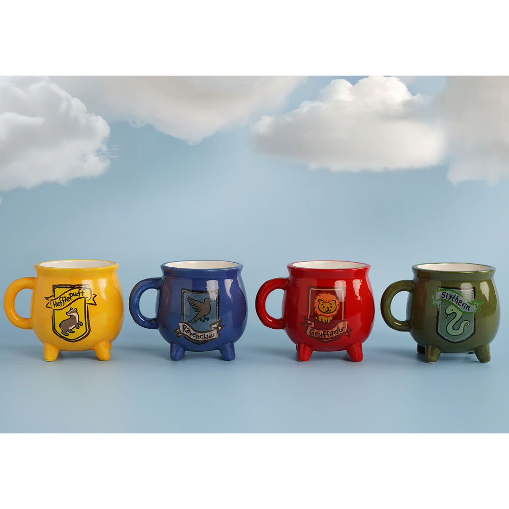 Taza caldero azul de cerámica con escudo de Ravenclaw - 5