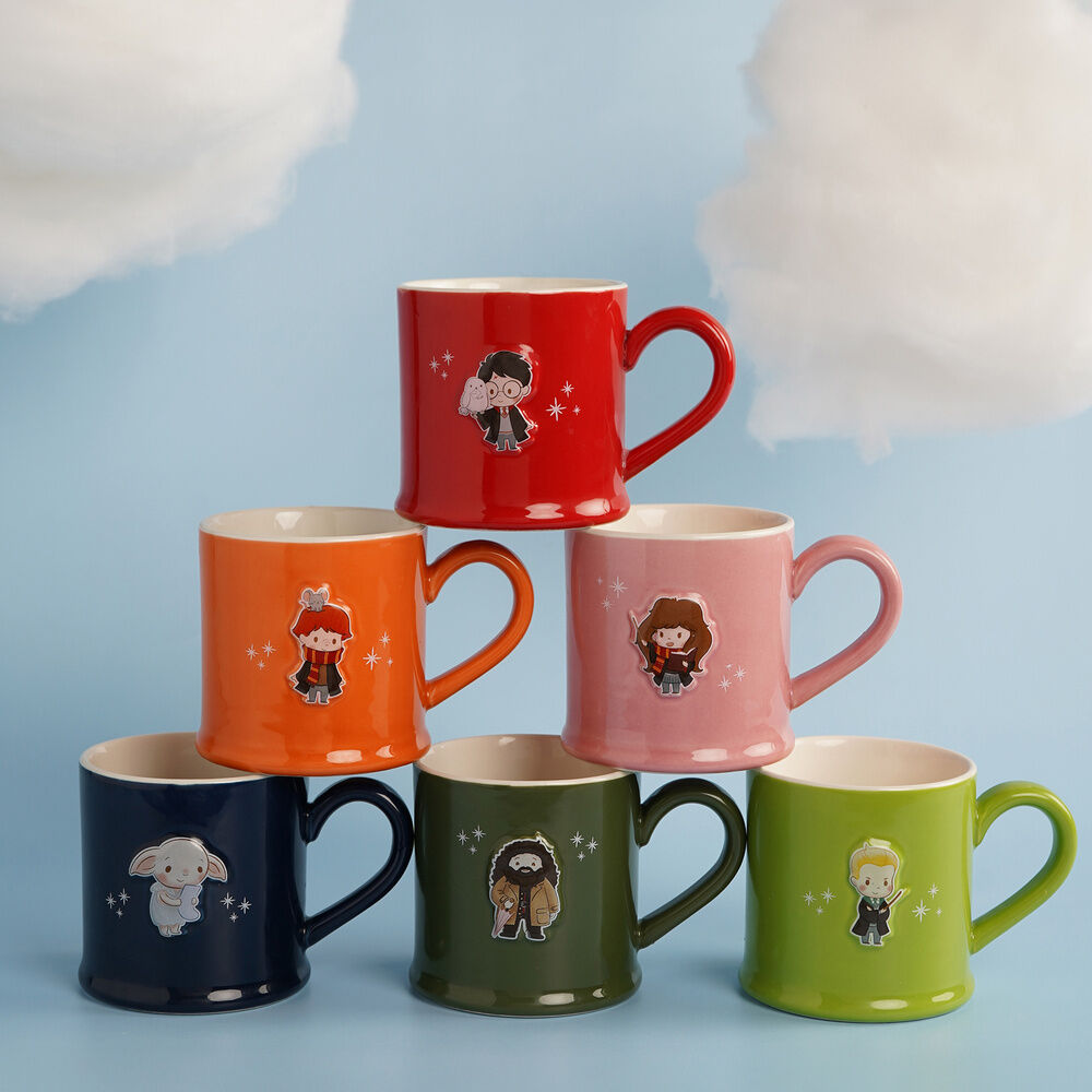 Taza naranja de cerámica con Ron de Harry Potter en relieve - 6