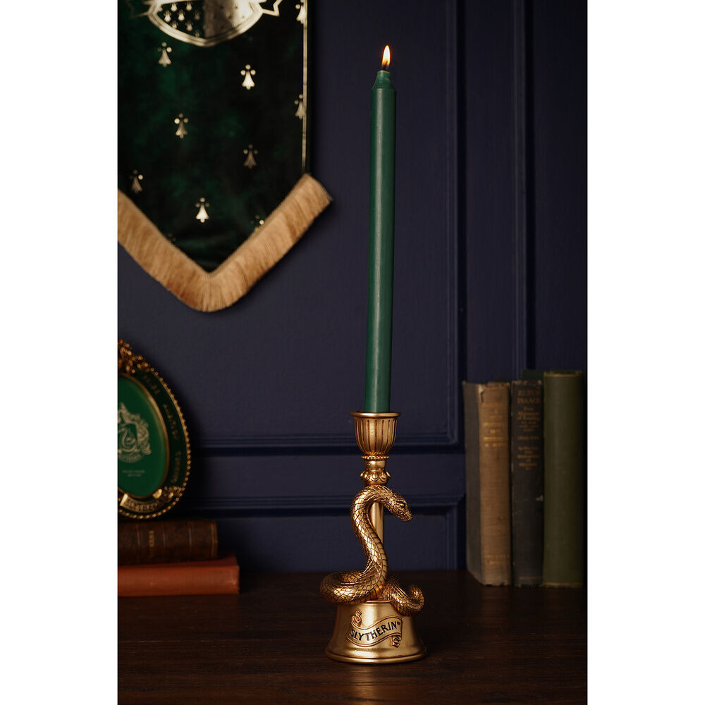 Portavelas 3D dorado con serpiente de Slytherin - 6