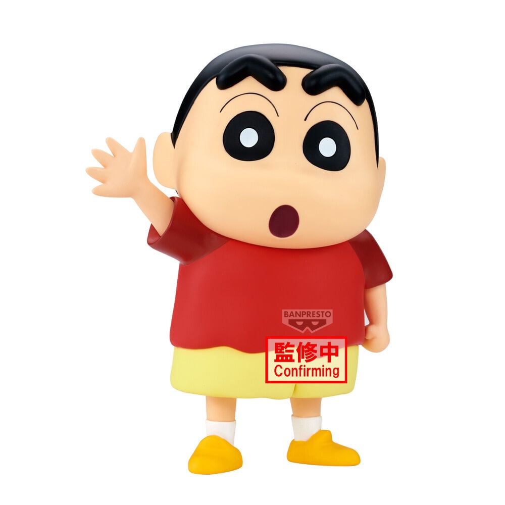 Figura de Shinnosuke Nohara de Crayon Shinchan con camiseta roja