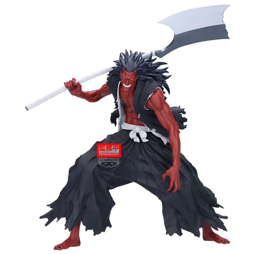 Figura de Kenpachi Zaraki de Bleach con arma de hoja ancha