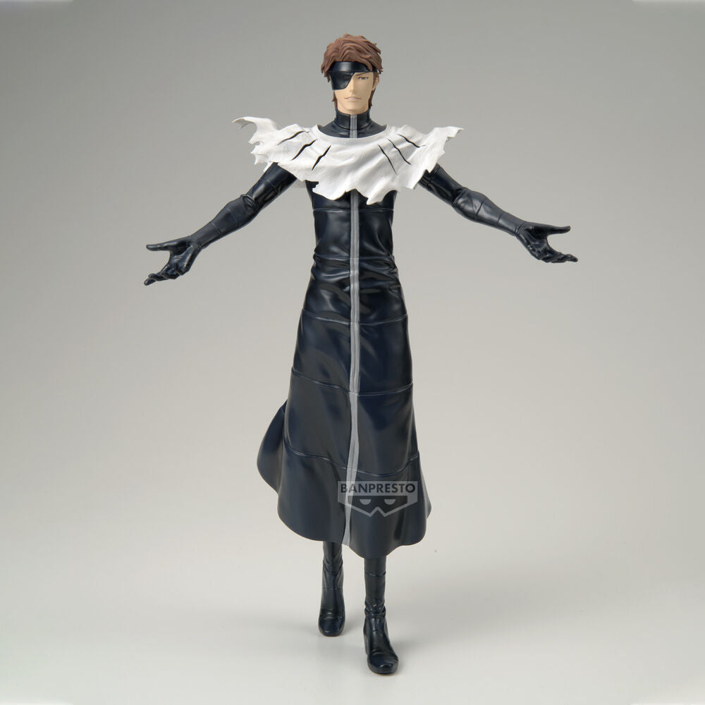 Figura de Aizen Sosuke de Bleach con atuendo negro y capa blanca - 2