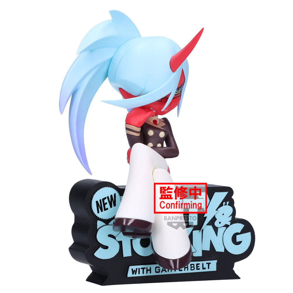 Figura BANPRESTO de Kneesocks con cabello azul y base de New Panty Stocking with Garterbelt - 2