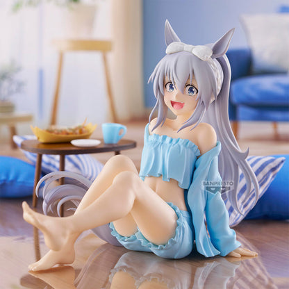 Figura Tamamo Cross Relax Time de 13 cm con conjunto azul claro - 3