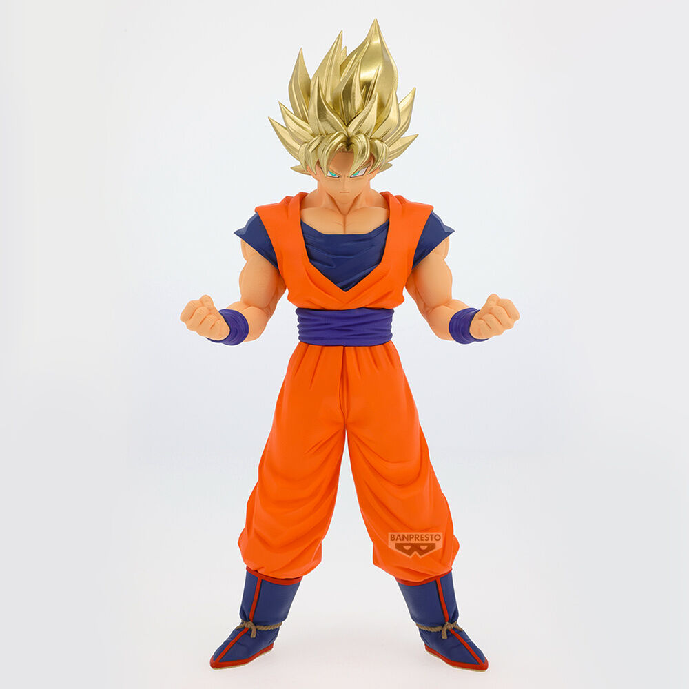 Figura Banpresto de Son Goku Super Saiyan II con uniforme naranja y azul - 2