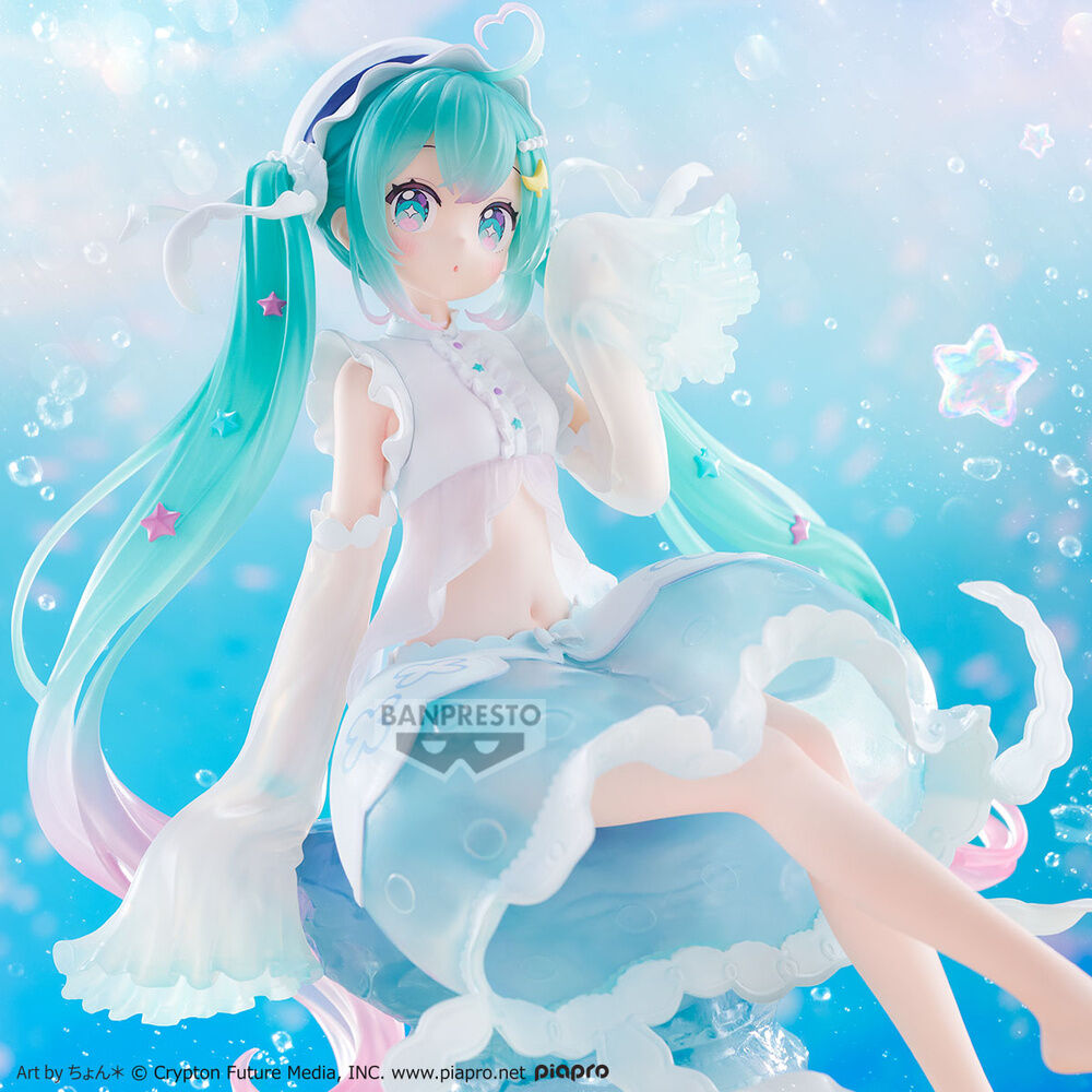 Figura Hatsune Miku Clearluxe Jellyfish de 20 cm con diseño acuático - 3