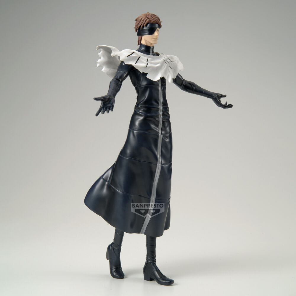 Figura de Aizen Sosuke de Bleach con atuendo negro y capa blanca - 4