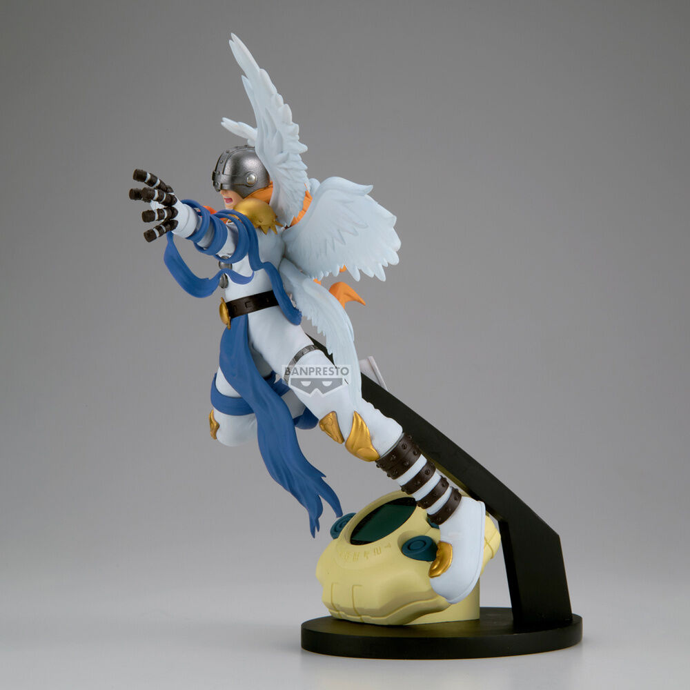 Figura BANPRESTO de Angemon con alas desplegadas y base inspirada en un Digivice - 4