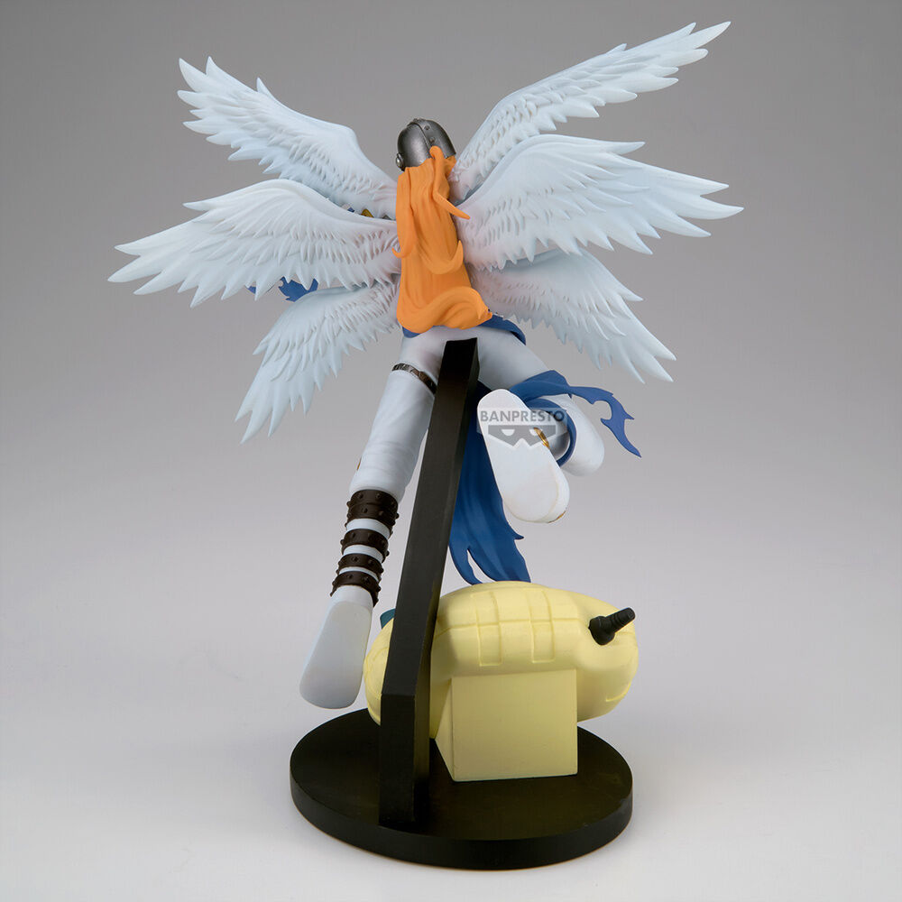 Figura BANPRESTO de Angemon con alas desplegadas y base inspirada en un Digivice - 5