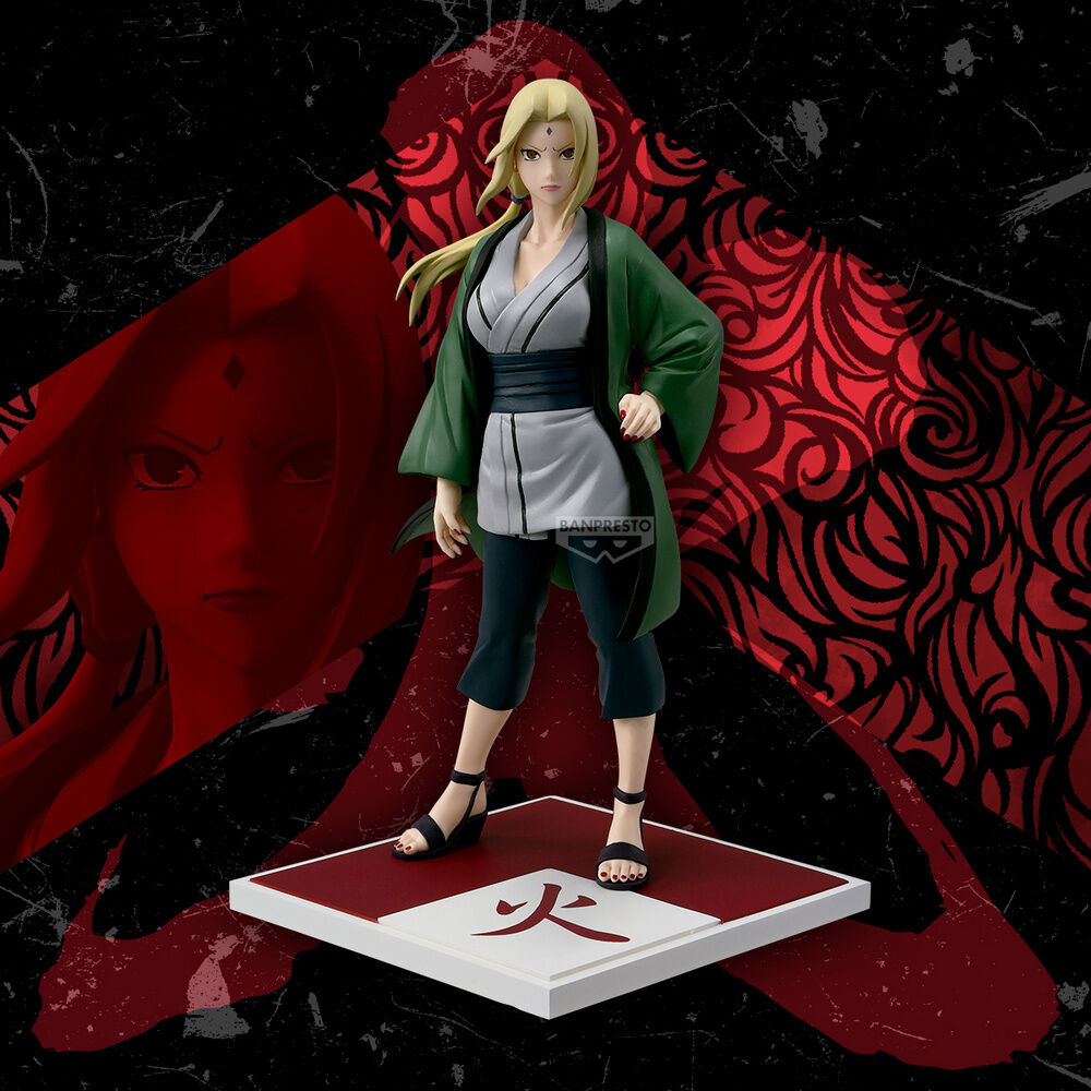 Figura de Tsunade Hokage de Naruto Shippuden sobre base decorativa - 6