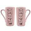 Taza rosa de cerámica de Spy x Family con ilustraciones de Anya