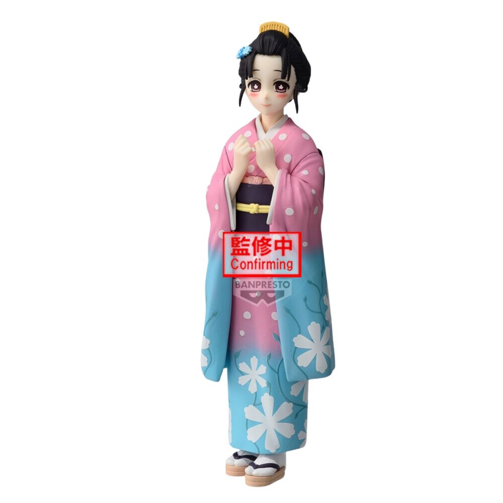 Figura de Koyuki de Demon Slayer con atuendo rosa y azul
