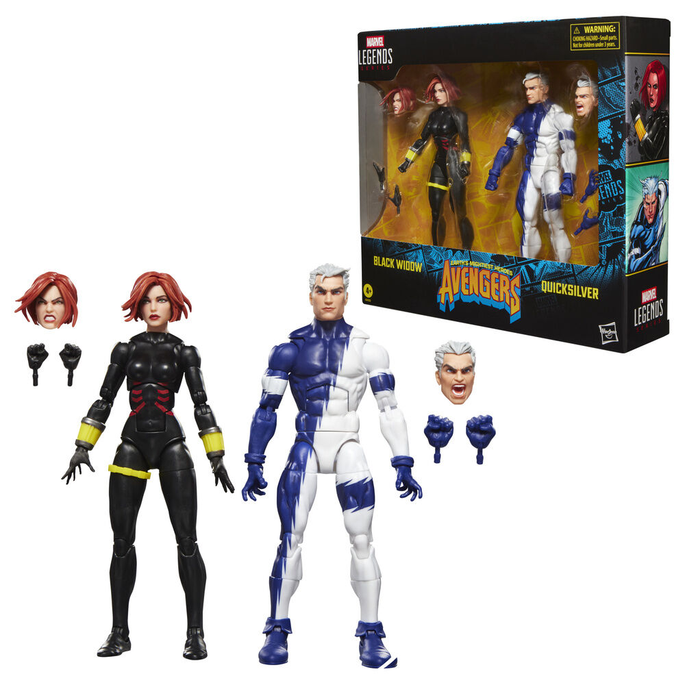 Set Marvel Legends con figuras de Black Widow y Quicksilver