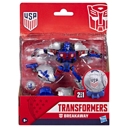 Figura articulada Breakaway USA de Transformers con balón de fútbol