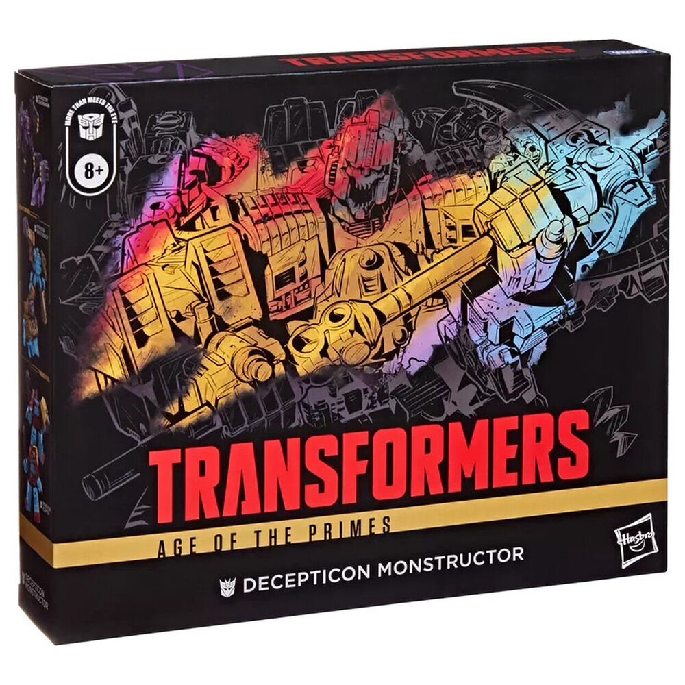 Figura Decepticon Monstructor de Transformers Age of the Primes en su caja