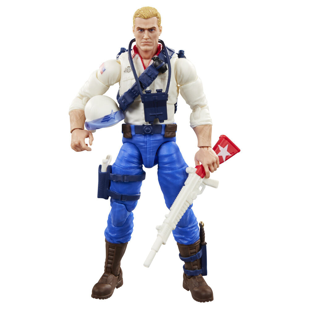 Figura articulada Duke de G.I. Joe con uniforme blanco y azul