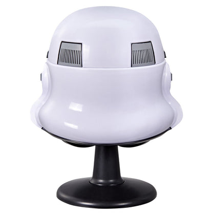 Mini casco blanco y negro de un Stormtrooper de Star Wars sobre base negra - 5