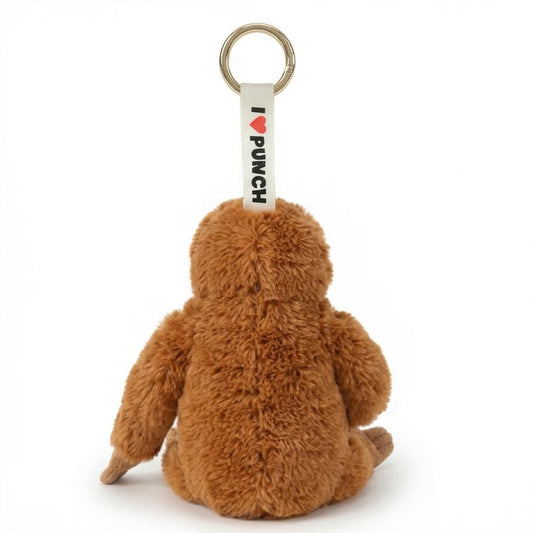 Llavero de peluche mono Punch con una cría en brazos - 2