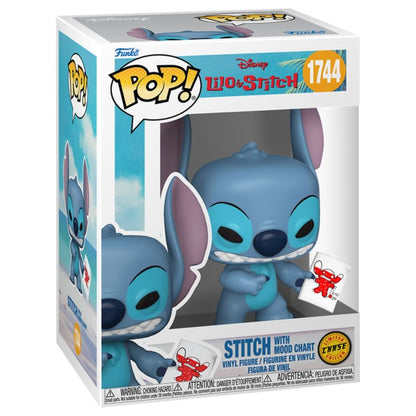 Figura Funko POP Chase de Stitch con Mood Chart en caja