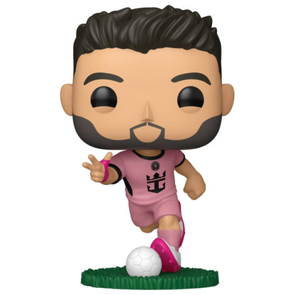 Figura Funko POP! de Luis Suárez con uniforme rosa del Inter Miami y balón