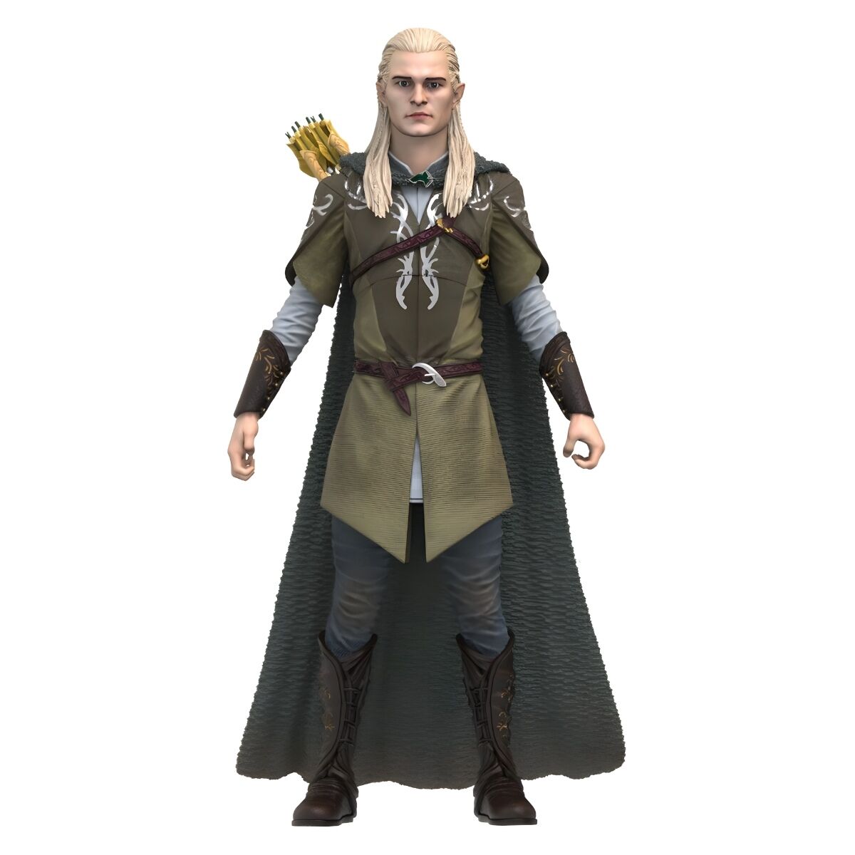 Figura de acción de Legolas de El Señor de los Anillos con capa y carcaj