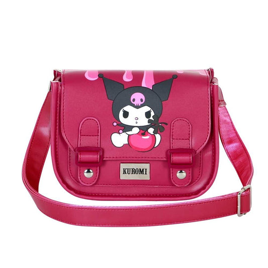 Bandolera Cherry granate y rosa con ilustración de Kuromi - 2